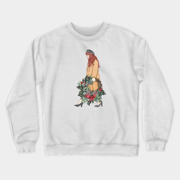 Christmas girl (12) Crewneck Sweatshirt by piscoletters